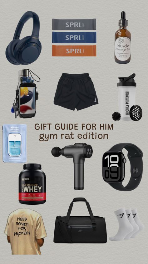 gift guide- gym rat edition Gym Rat Gifts, Gym Rat Gift, Gold Standard Whey, Gift Guide For Him, Ultimate Gift Guide, Need Money, Gym Rat, Massage Oil, Gift Guide