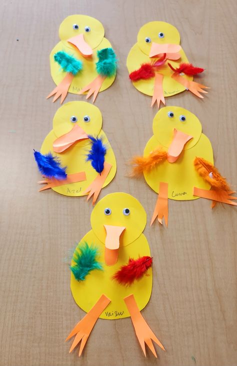 Diy Duck Craft, Ducks Eyfs Activities, Duck Art And Craft, 5 Little Ducks Activities For Toddlers, Duck Crafts Preschool, Duck Craft For Preschool, Duck Craft For Toddlers, Duck Art For Toddlers, Duck Preschool Craft