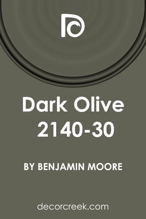 Dark Olive 2140-30 Paint Color by Benjamin Moore Benjamin Moore Brown, Olive Green Paints, Dark Doors, Olive Green Walls, Dark Green Walls, Warm Color Schemes, Trim Colors, Brown Color Palette, Paint Colors Benjamin Moore