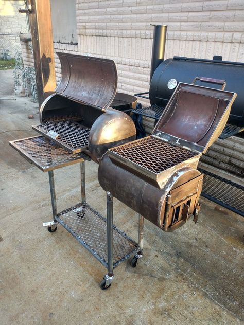 Gas Bottle Bbq, Oil Drum Bbq, Custom Bbq Grills, Diy Barbecue, Backyard Bbq Pit, Custom Bbq Smokers, Barbeque Grill Design, Bbq Pit Smoker, Custom Bbq Pits