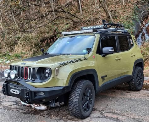 Jeep Renegade Mods, Jeep Renegade Custom, Jeep Trailhawk, Jeep Renegade Trailhawk, Jeep Gear, Jeep Stickers, 2015 Jeep Renegade, Road Trip Camping, Military Jeep