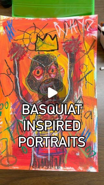 Excited for 5th grade to learn about the Neo-expressionism movement and Jean-Michel Basquiat! This lesson is a modge-podge of lots of les... | Instagram Jean Michel Basquiat Art Lesson For Kids, Basquiat Art Project For Kids, Primary School Art Lessons, Jean-michel Basquiat Paintings, Jm Basquiat, Portraits For Kids, Jean Michel Basquiat Art, 3rd Grade Art Lesson, Basquiat Paintings