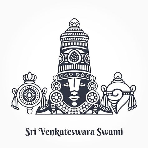 Venkateswara Swamy Cnc Design, Venkateswara Swamy Mandala Art, Lord Balaji Drawing, Lord Venkateswara Drawings, Venkateswara Swamy Drawing Easy, Venkateswara Swamy Images Drawing, Venkateswara Swamy Drawing, Lord Balaji Painting, Vishnu Rangoli