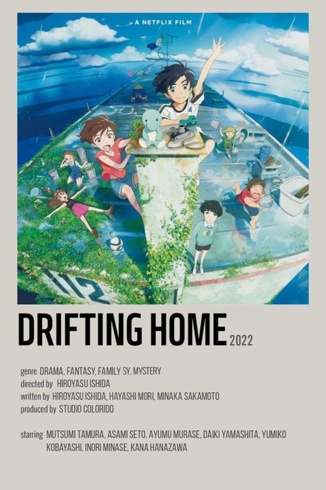 Drifting Home | Minimalist Poster Drifting Home Anime, Drifting Home, Materi Bahasa Jepang, Japanese Animated Movies, Anime Suggestions, Film Anime, Animes To Watch, Poster Anime, Anime Printables