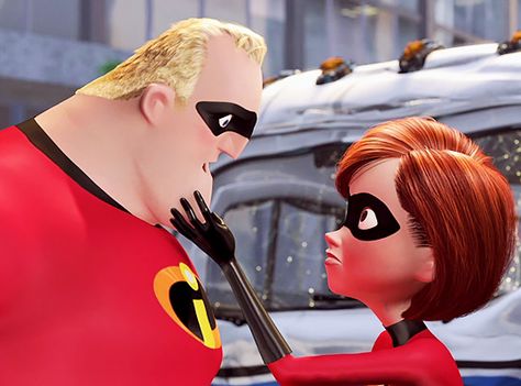 From Pixar’s The Incredibles (2004) Mr And Mrs Incredible, The Incredibles 2004, Mrs Incredible, Disney Incredibles, Disney Pixar Movies, Neon Aesthetic, Pixar Movies, The Twilight Saga, Twilight Saga