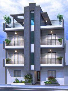 Architecture House Plans, Small Apartment Building Design, Front Building Design, House Structure Design, Building Design Plan, Small Apartment Building, Modern Appartement, House Plans Ideas, Apartments Exterior