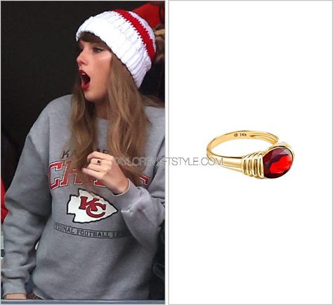 Chiefs vs Patriots | Foxborough, MA | December 17, 2023 __________________________________________________ @mejuri ‘Heirloom Ring’ -… | Instagram Heirloom Ring, Heirloom Rings, December 17, Taylor Swift Style, Vintage Sweatshirt, Knit Beanie, Taylor Swift, Swift, Football