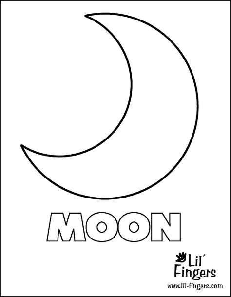 Moon template Stars Preschool, Moon Template, Sunbeam Lessons, Celestial Birthday, Mystery Crafts, Moon Craft, Planet Coloring Pages, Cloud Template, Preschool Patterns