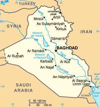 Map of Iraq showing Baghdad Baghdad Battery, Iraq Map, Homo Heidelbergensis, Book Of Jonah, Country Information, Operation Iraqi Freedom, Fast Facts, Jewish People, Baghdad