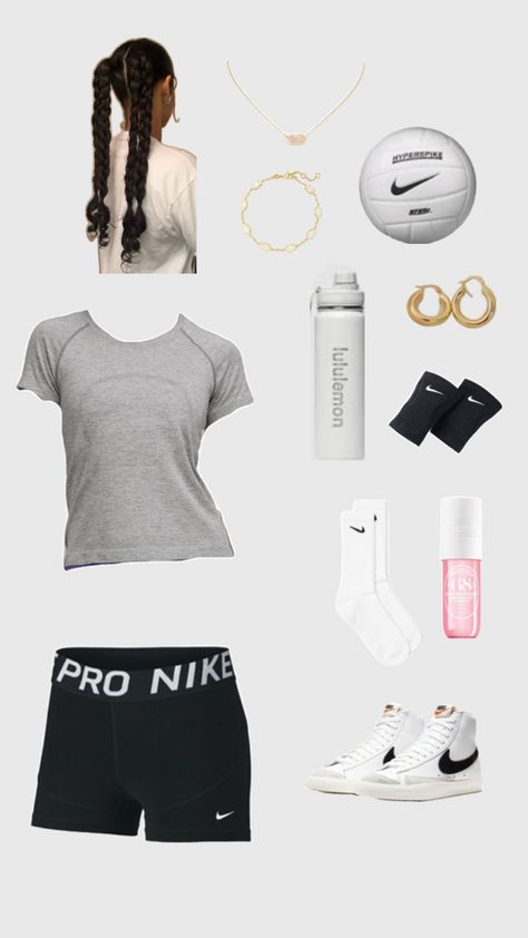 Outfits With Nike Pros, Nike Pros Outfit, Cheer Backpack, Cheer Outfits, Cheerleading Outfits, Trendy Outfits For Teens, Casual Preppy Outfits, Fits Clothes, Cute Outfits For School