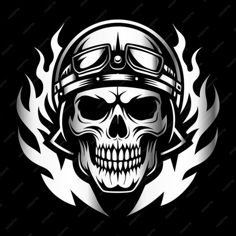 Skull on a motorcycle with flames Vector illustration on black background | Premium AI-generated vector Motorcycle Vector, Skull Motorcycle, Tshirt Design, Black Background, Black Backgrounds, Graphic Resources, Vector Illustration, Tshirt Designs, Black