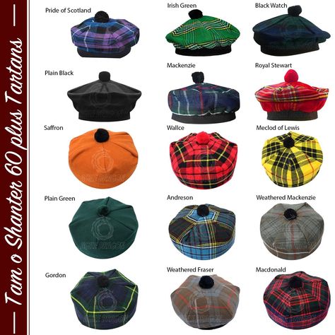 #ad #ebay #ShopNow Men's & Women’s Scottish Tam O' Shanter Hat Tartan Scottish Tammy Cap (One Size)