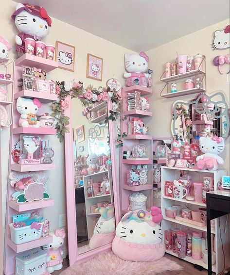 Hello Kitty Room, Kitty Room, Room Idea, Hello Kitty, Kitty, Shelves, Pink, Furniture