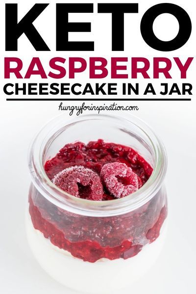 No Bake Keto Raspberry Cheesecake In A Jar with only 2.9g net carbs per jar! Super easy to make and 100% suitable for a low carb diet! #ketodessertrecipes #ketodessert #lowcarbdesserts #ketotreat Keto Raspberry Cheesecake, Keto Favorites, Keto Raspberry, Keto Treats, Cheesecake In A Jar, Keto Baking, Postre Keto, Low Carb Cheesecake, Keto Sweets