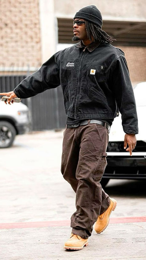 Workwear Aesthetic Men, Workwear Outfit Men, Rei Outfits, Carhartt Fits, Dude Fits, 90s Black Men Fashion, Carhartt Outfit, 90s Outfit Inspiration, Men Fashion Aesthetic