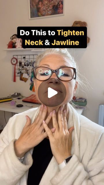 Sagging Neck, Neck Tightening, Bed Workout, Face Yoga Facial Exercises, Neck Exercises, Face Exercises, Neck Stretches, Muscle Tone, Facial Exercises