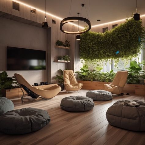 Biophilic design in sustainable interiors ad green buildings — biofilico wellness interiors Sustainable Interior Design, Beauty Room Design, Latest Interior Design Trends, Interior Design Concepts, Home Decor Color, Game Room Design, Green Building, Texture Design, Interior Design Bedroom