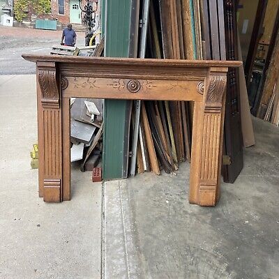 CM antique oak refinished fireplace mantle 66.5 W by 49H  | eBay Fireplace Mantles With Corbels, Rustic Mantles Wood, Cottagecore Mantle, Refinished Fireplace, Antique Mantle Fireplace, Wooden Fireplace Mantle, Electric Fireplace With Mantle, Deep Mantle, Fireplace Mantle Wood