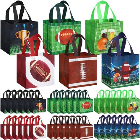 PRICES MAY VARY. Basketball Party Gift Bags: the package contains 60 pieces of basketball candy bags in 6 different styles, and each style has 10 pieces, enough quantities to meet your different needs for storing gifts at various parties Proper Capacity to Use: each of these basketball party favor snack bags measures approx. 7.8 x 7.8 x 5.9 inches/ 20 x 20 x 15 cm, allowing you to store gifts, candies, cards, pens, biscuits, crafts and so forth Considerate Material Adopted: these basketball bags Football Snack Bags For Players, Football Snack Bags, Football Gift Bags, Kids Sports Snacks, Football Goody Bags, Football Treat Bags, Football Party Bags, Sport Snacks, Basketball Party Favors