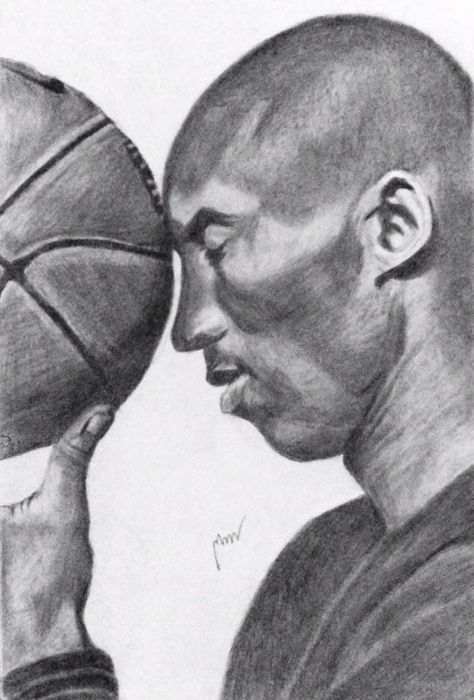 Kobe Bryant Drawing Easy, Kobe Drawing, Kobe Bryant Portrait, Sketch Head, Portrait Drawings, Charcoal Pencil, Naruto Drawings, Mini Canvas Art, Mini Canvas