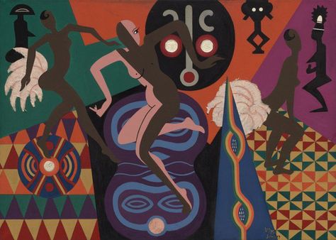 #WOMENSART on Twitter: "Influential Harlem Renaissance painter and educator Loïs Mailou Jones, La Baker, 1977, depiction of performer Josephine Baker #womensart… https://t.co/ptENuEC8Hu" Lois Mailou Jones, Black Female Artists, Black Women Artists, Josephine Baker, African American Art, Black Artists, Western Art, Museum Of Fine Arts, Daily Art