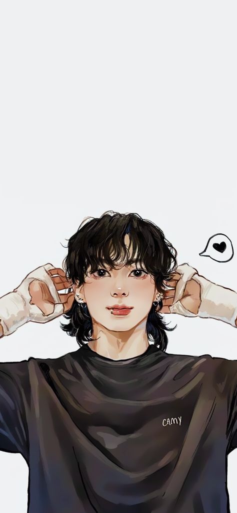 Jungkook Anime Wallpaper, Jungkook Art Wallpaper, Jungkook Cartoon Wallpaper, Jungkook Illustration Art, Jungkook Bunny Fanart, Jimin Fanart Wallpaper, Jungkook Anime Fan Art, Jungkook Art Fanart, Jungkook Phone Wallpaper