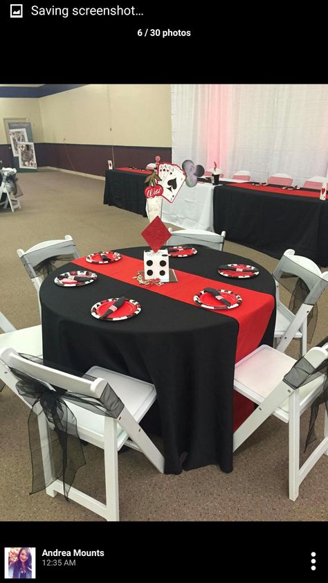 Casino Table Decor, 50th Birthday Party Ideas For Men Casino Theme, Stag And Doe Themes Casino Night, Casino Theme Candy Table, Casino Style Party, Vegas Theme Table Decor, Las Vegas Table Decorations, Monte Carlo Party Decorations, Casino Night Table Decor