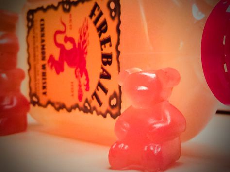 Fireball Gummy Bears, Fireball Gummy Bears Recipe, Fireball Gummies, Fireball Recipes, Cinnamon Bears, Gummi Bears, Gummies Recipe, Bear Recipes, Cinnamon Candy