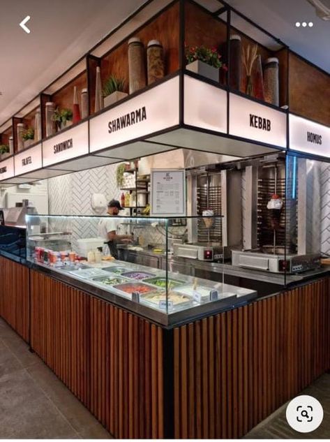 Restaurant Counter Design, Kebab Shop, Food Court Design, Commercial Kitchen Design, Restaurant Counter, Small Restaurant Design, Food Counter, Bakery Design Interior, Food Kiosk