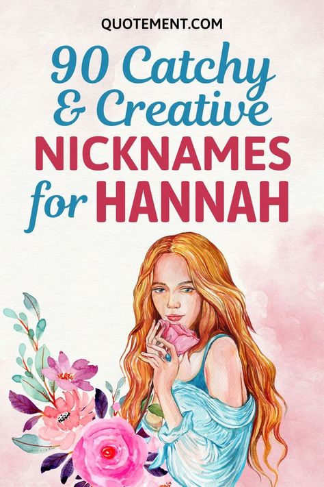 Hannah is a beautiful name that can be altered into plenty of amusing forms. Here are the best nicknames for Hannah that you, she, and everybody will love! Hannah Name Meaning, Hannah Meaning, Finsta Names, Hannah Name, Creative Nicknames, Nicknames For Friends, Baby Nicknames, Names With Nicknames, Funny Nicknames