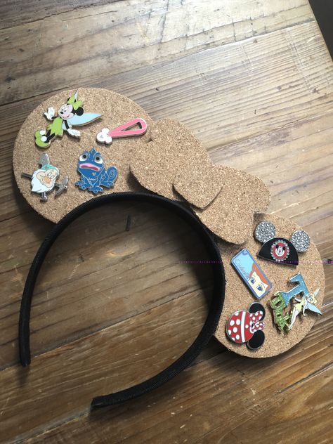 Mickey Ear Headband Diy, Diy Disney Ear Holder, Disney Ears Diy, Marvel Mickey Ears, Hercules Mickey Ears, Hades Mickey Ears, Diy Cork Board, Diy Cork, Disney Ears Headband