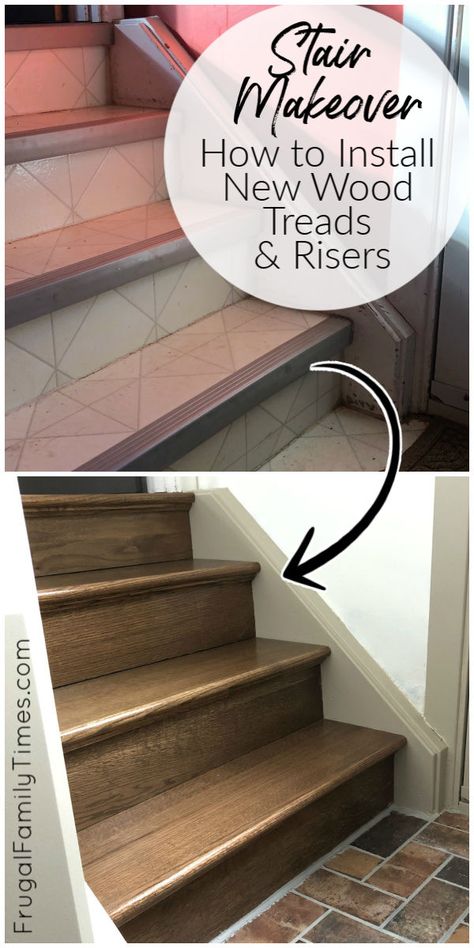 Plywood Stairs, Stair Hacks, Hardwood Stair Treads, Renovation Hacks, Stairs Makeover Design, Diy Stairs Makeover, Stairs Treads And Risers, Stairs Makeover Ideas, Wood Stair Treads