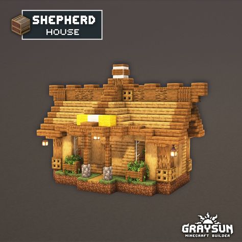 Shepherd House Minecraft, Minecraft Villager Shepherd House, Shepard House Minecraft, Plains Village Revamp, Minecraft Plains Village Revamp, Plains Village Revamp Minecraft, Minecraft Villager House Upgrade, Minecraft Village Upgrade Ideas, Minecraft Village Transformation