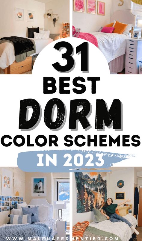 31 Insanely Cute Dorm Room Color Scheme Ideas To Recreate In 2023 2023 Dorm Room Ideas, Dorm Room Decor 2023, College Dorm Themes Color Schemes, Neutral Dorm Room Decor, College Dorm Decorations Room Themes, College Dorm Room Color Schemes, Modern Dorm Room Decor, 2023 Dorm Room, Color Schemes For Dorm Rooms