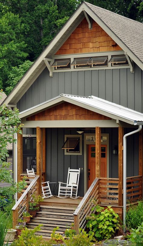 Cabin Exterior Colors, Lake Houses Exterior, Vertical Siding, Exterior House Color, Cabin Exterior, Cottage Exterior, Cedar Siding, Exterior Paint Colors For House, Exterior Makeover