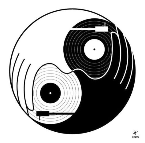 Ying-Yang   #vinyl Dj Tattoo, Christopher David Ryan, Dj Art, Music Tattoo, Hip Hop Art, Music Tattoos, Vinyl Music, Dj Music, Ying Yang