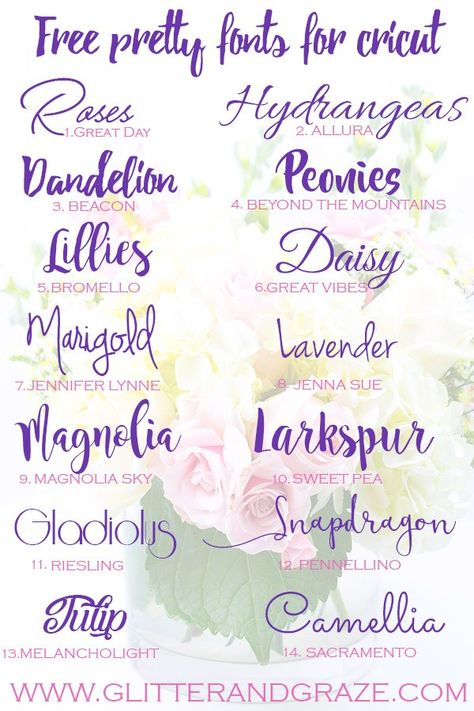 A collection of free pretty fonts for Cricut that you can download and use for free in Cricut design space.With just a few steps you can use any of these fonts in design space. #freefonts #fonts #cricut Diy Fonts, Letras Cool, Free Fonts For Cricut, Fonts For Cricut, Idee Cricut, Pretty Fonts, Projets Cricut, Initial Tattoo, Free Script Fonts