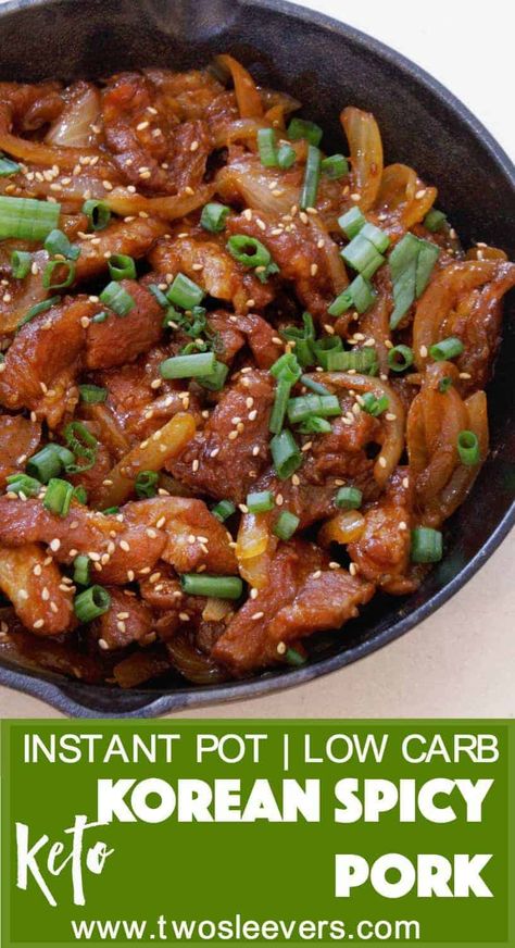 Korean Spicy Pork, Low Carb Instant Pot Recipes, Keto Pork, Low Carb Pork, Keto Instant Pot, Pork Dinner, Instant Pot Pork, Spicy Pork, Lettuce Leaves