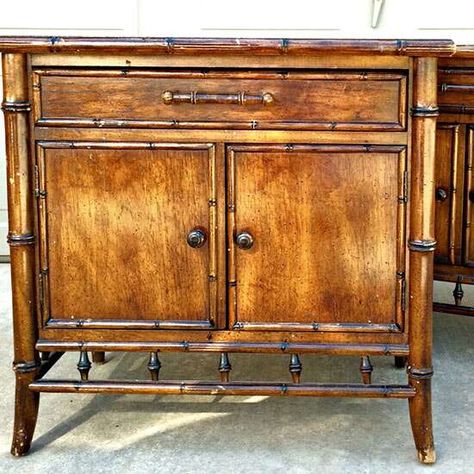 Bamboo Furniture Makeover, Storage Furniture Ideas, Dimples And Tangles, Upholstery Ideas, Paint Fabric, Style Nightstand, Antiquing Glaze, Furniture Update, Master Room