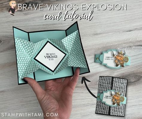 Explosion Cards Ideas, Explosion Cards, Explosion Card, Diy Birthday Cards, Handmade Presents, Crafting Gifts, Fancy Fold Card Tutorials, Card Folds, Fun Folds