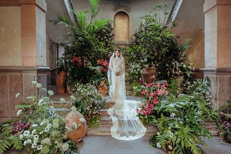 Sydney Watters Wore a Dress of Her Mother’s Design for Her Flower-Filled Wedding in Mexico City | Vogue Mexico City Wedding, Tropical Wedding Theme, Classic Wedding Inspiration, Wedding In Mexico, Costa Rica Wedding, Tropical Wedding Flowers, Lake Como Wedding, My Turn, Wedding Flower Inspiration