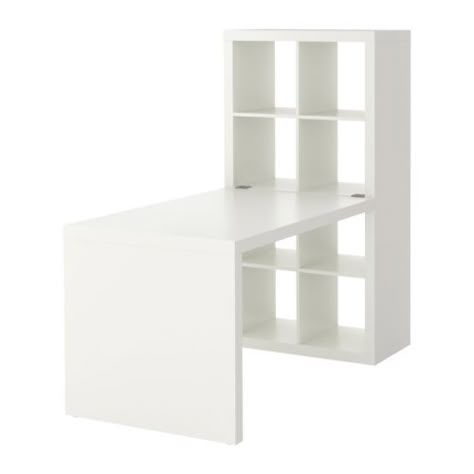 Ikea Living Room Storage, Ikea Linnmon, Craft Room Desk, Coffee Table Inspiration, Ikea Expedit, Ikea Living Room, Ikea Desk, White Desk, Office Crafts