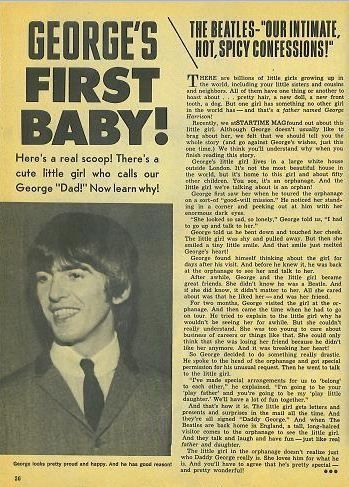 Georgie Porgie, Beatles Girl, Beatles George Harrison, Beatles George, Just Good Friends, John Lennon Beatles, Beatles Pictures, Beatles Art, Historical Newspaper