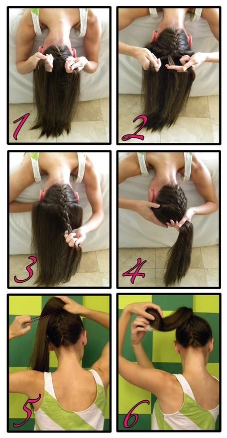 Upside down Braid to ponytail Upside Down French Braid, Upside Down Braid, French Braid, Great Hair, Hair Dos, Ponytail Hairstyles, Hair Designs, Diy Hairstyles, Pretty Hairstyles