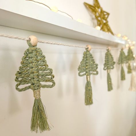 🌲Christmas Collection is LIVE! Celebrating the sights and scents of the season🌲 🌲Symbolic of new life, and central to our Christmas day celebrations is the Christmas tree! 🌲Our macrame Christmas tree Garland is perfect to adorn your fireplace, window or shelf, and paired with limited edition festive essential oils makes for a whole sensory experience in your home this Christmas. 🌲These blends can be used in your diffuser or to take your macramé garland to the next level by placing some dr... Wooden Bead Star, Macrame Christmas Trees, Primitive Garland, Christmas Day Celebration, Bead Star, Christmas Tree Bag, Macrame Christmas Tree, Macrame Garland, Macrame Plant Hanger Patterns