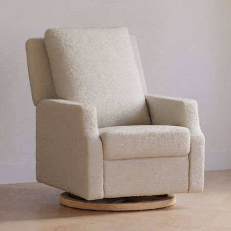 Greyleigh™ Baby & Kids Upholstered Swivel Reclining Glider & Reviews | Wayfair Reclining Glider, Nursery Recliner, Swivel Glider Chair, Green Velvet Fabric, Swivel Glider Recliner, Glider Recliner, Baby To Sleep, Nursery Chair, Swivel Glider