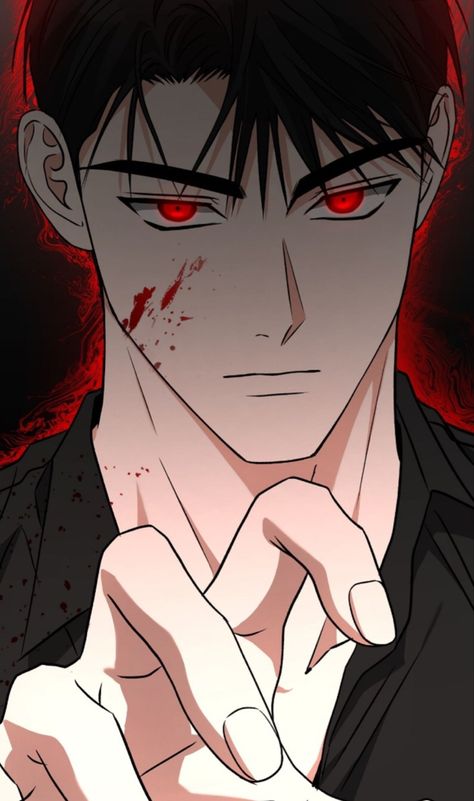 Vampire Webtoon, Call Me The Devil Manhwa, Manhwa Characters, Red Eyes, Handsome Anime Guys, The Devil, Handsome Anime, Manhwa Manga, Anime Comics