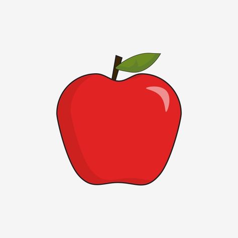 Apple Clipart Cute, Apple Cartoon Image, Cartoon Apple Drawing, Apple Flashcard, Teacher Cups, Apple Cartoon, Apple Clip Art, Apple Clipart, Cartoon Apple