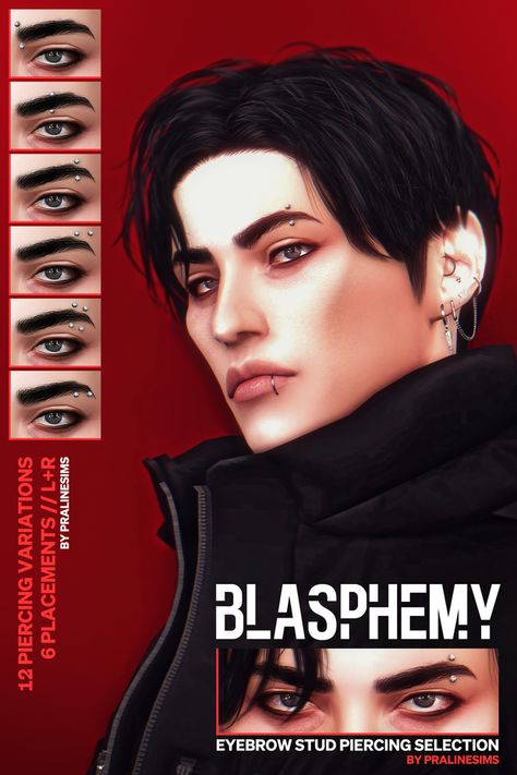 The Sims 4 Cc Face Shape, Sims 4 Cc Male, Eyebrow Piercings, Mods Sims 4, Sims 4 Hair Male, Sims 4 Male Clothes, Sims 4 Piercings, Sims 4 Cheats, Sims 4 Cc Eyes