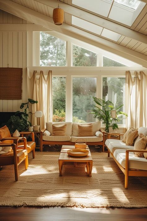 Cozy Open Concept, 70s Inspired Living Room, 70s Living Room, Living Room Aesthetics, 70s House, 70s Interior, Ig Reels, 70s Home, Room Aesthetics